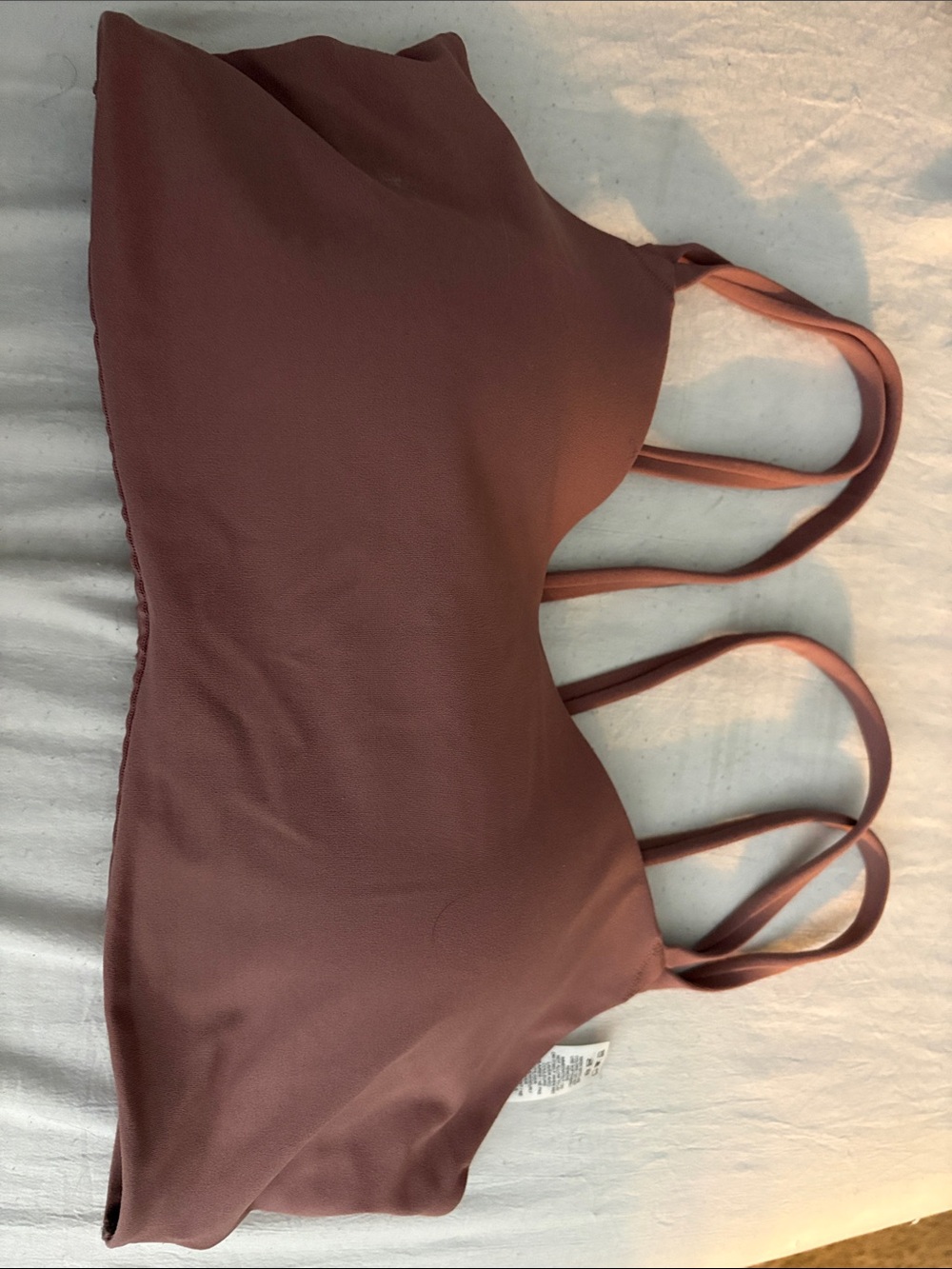 Nike Mauve Brown Strappy Sports Bra size XL